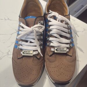DSQUARED2 Brown and Blue Men's Sneakers